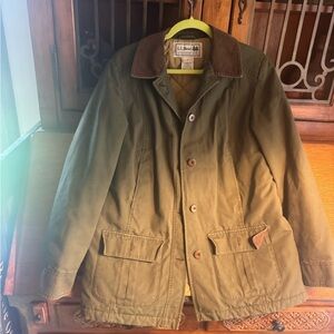 LL Bean Barn Coat Green/ Brown